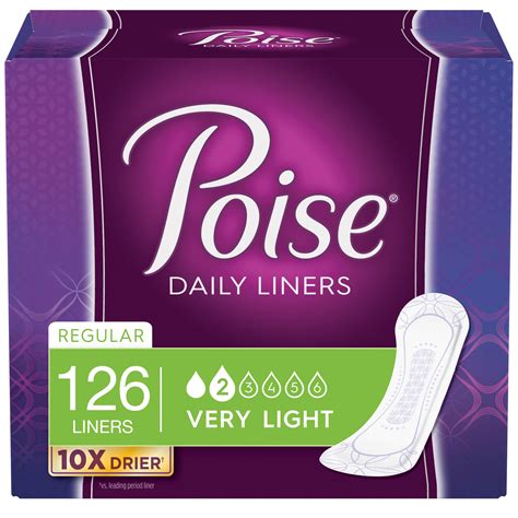 Poise Very Light Absorbency Regular Panty Liners - Shop Incontinence at ...