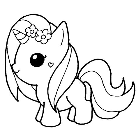 Dibujos de Unicornios para colorear kawaii - Dibujando con Vani