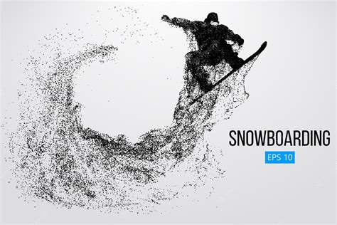 Premium Vector | Silhouette of a snowboarder