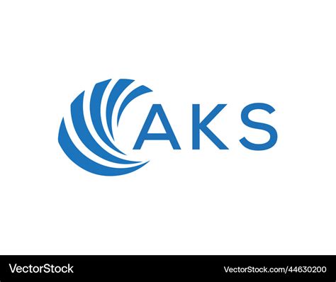 Aks abstract business growth logo design on white Vector Image