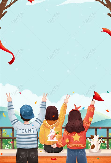 May Fourth Youth Festival Poster Background Download Free | Poster ...