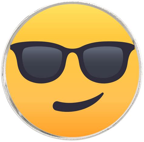 Smiling Face With Sunglasses Emoji Pin Badge 2.5cm (1")