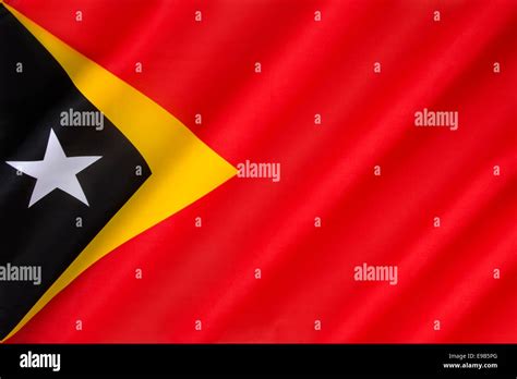 Flag of the Democratic Republic of Timor-Leste - East Timor Stock Photo ...