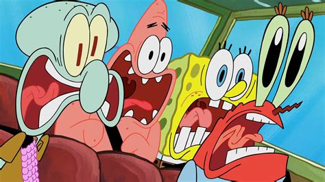 Mr. Krabs SpongeBob Patrick and Squidward screaming Blank Template ...