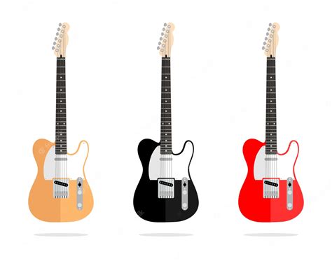 Premium Vector | Abstract vector vintage flat design guitar collection ...