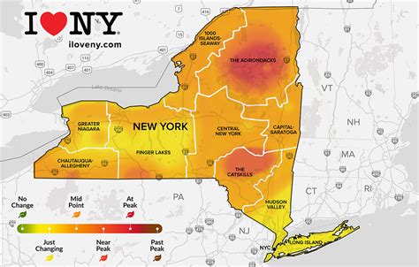 a map with the new york county highlighted in red and yellow, on a ...