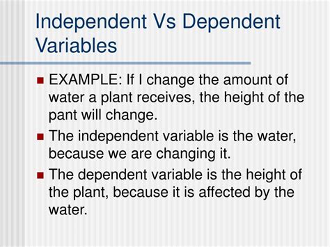 Independent Dependent Variable Worksheet Math