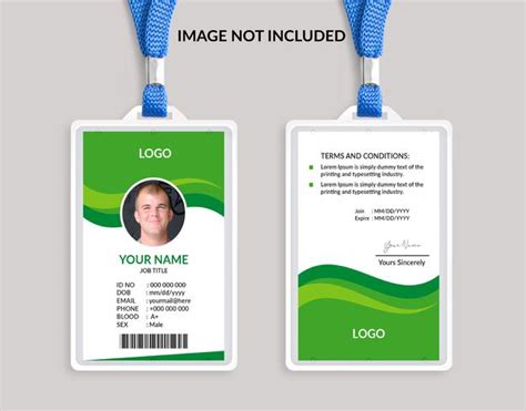 Green Awesome ID card template 572878 Vector Art at Vecteezy