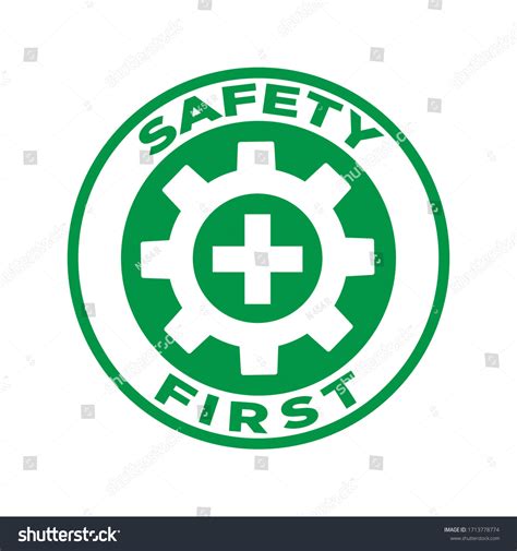 Vektor Stok Safety First Sign Symbol Logo Vector (Tanpa Royalti ...