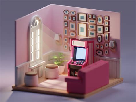 Arcade Living Room Morning by Mohamed Chahin on Dribbble