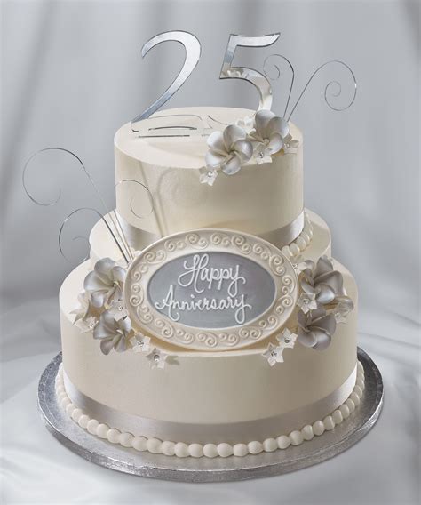 Silver Anniversary | 25th wedding anniversary cakes, Silver wedding ...