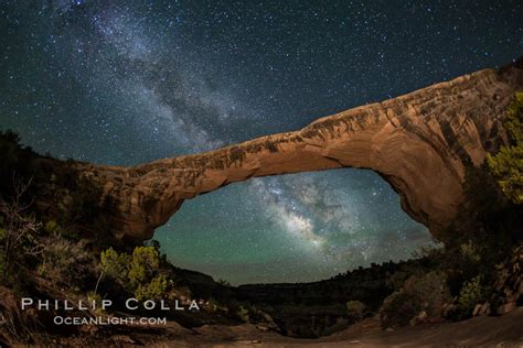 Owachomo Bridge and Milky Way, Natural Bridges National Monument, Utah