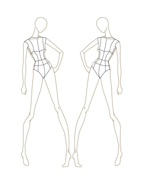 Best Free How To Draw Fashion Sketch Templates Free For Download ...