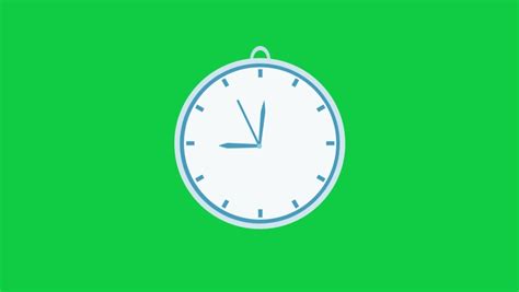 clock animated icon on green screen Stock Footage Video (100% Royalty ...