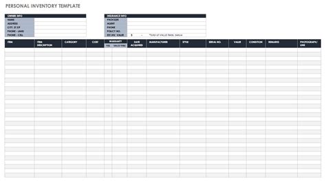 Inventory Spreadsheet Template ~ MS Excel Templates