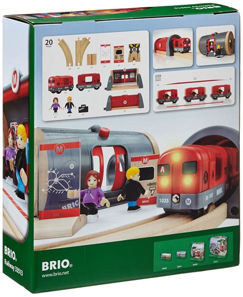 BRIO 33513 Metro Railway Set | 20 Piece Train Toy with Accessories and ...