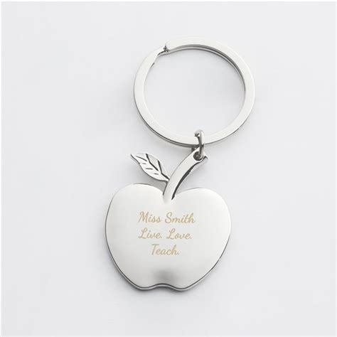 Engraved Apple Keychain For Her