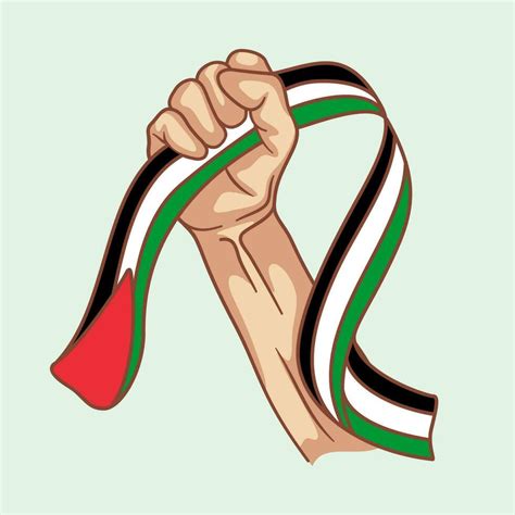 international day of solidarity the palestine with hand and flag vector ...