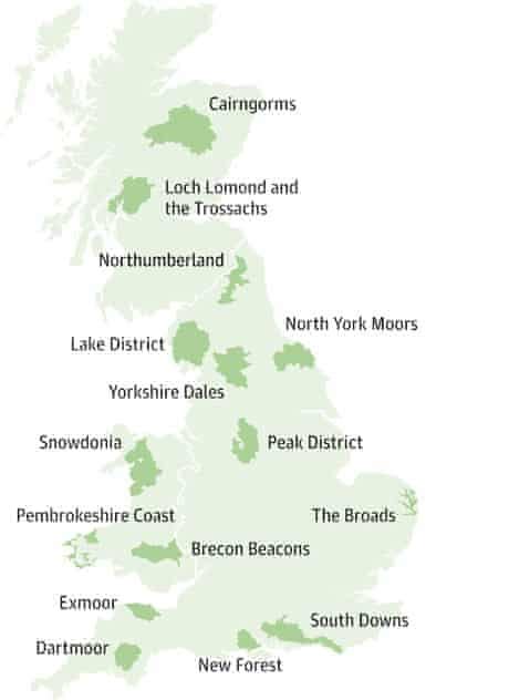 Map Of The National Parks In The Uk – The World Map