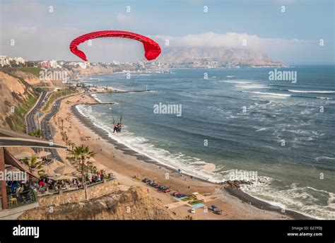 Miraflores beach in Lima Peru Stock Photo - Alamy