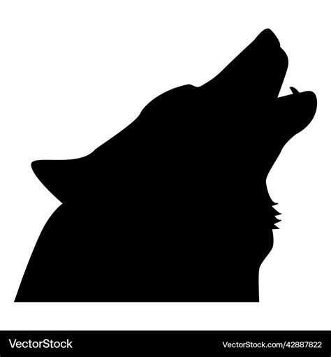 Howling Wolf Head Silhouette