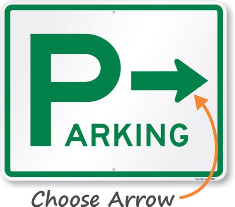 Directional Parking Sign (Choose Arrow), SKU: K-1601