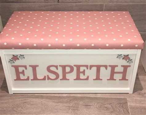 Name toy box personalised toy box wooden toy storage box | Etsy