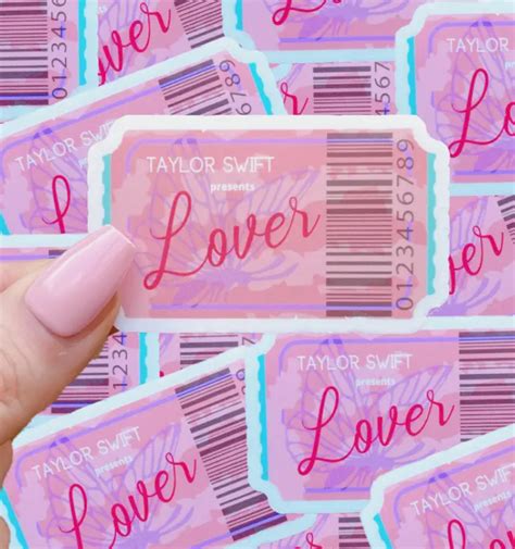 Taylor Swift Lover Ticket Sticker – Love Obsessed