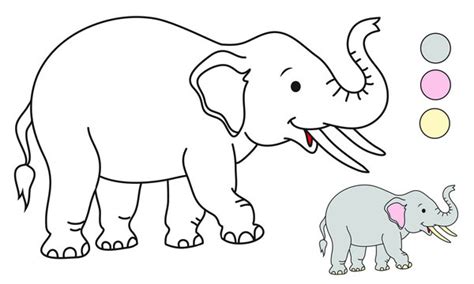 Baby Elephant Outline Template