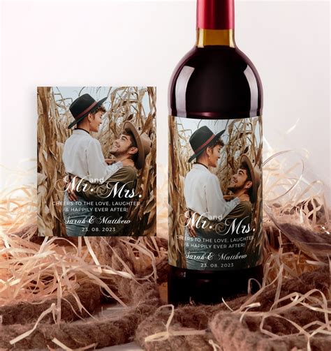 Photo Wine Label Custom Wine Labels Personalized Wedding Wine - Etsy