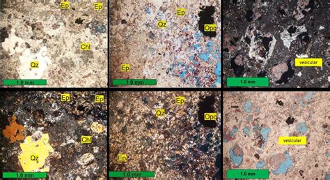 Microscopic image of Ignimbrite in reservoir zone showing primary ...