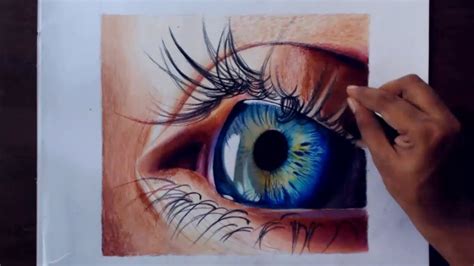 Realistic Color Pencil Drawing Eye