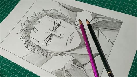 EASY ANIME DRAWING | HOW TO DRAW RORONOA ZORO WITH PENCIL - YouTube