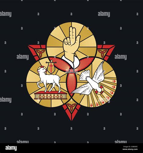 Christian illustration. The magnificent seal of the Holy Trinity: God ...