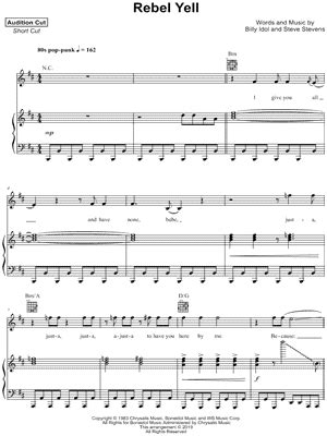 "Rebel Yell" Sheet Music - 6 Arrangements Available Instantly - Musicnotes