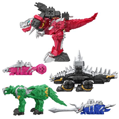 Amazon.com: Power Rangers Dino Fury Megazord Mega Pack 5-Pack Zord ...