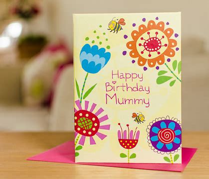 Cards with Memories | Happy Birthday Mummy (flowers) Greetings Card