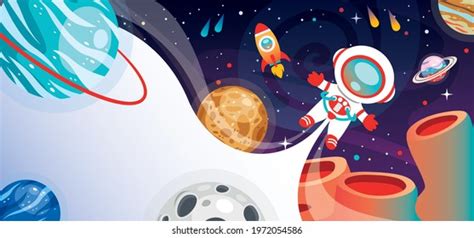 Hand Drawn Colorful Space Background Stock Vector (Royalty Free ...