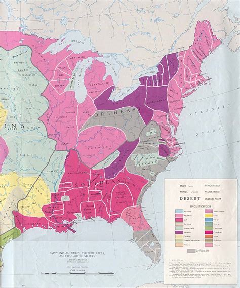 Early Indian Tribes, Eastern United States - Full size