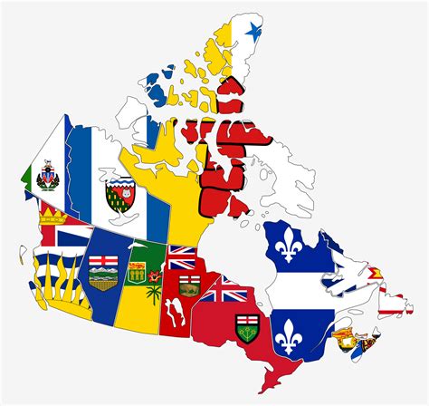 flag map of canada - provinces and territories [slightly revised] : r ...