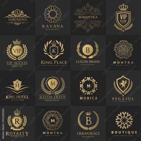 Luxury Hotel logo collection elegant brand identity design for hotel ...