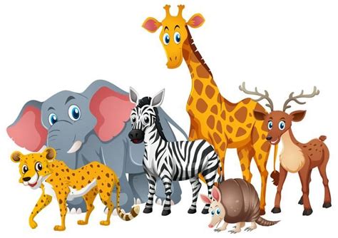 Group Of Wild Animals Clipart