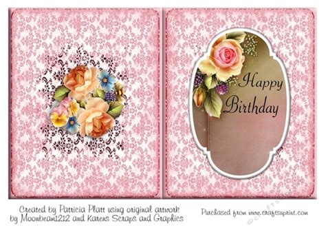 Rose Happy Birthday A5 Insert - CUP719257_1416 | Craftsuprint