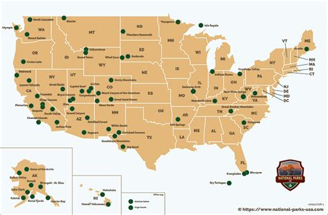 Map Of Us With State Parks - Emelia Morganica