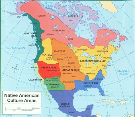 Map Of Native American Cultural Regions