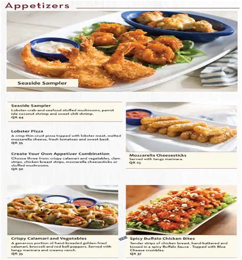 Red Lobster Menu, Menu for Red Lobster, Fereej Bin Mahmoud, Doha ...