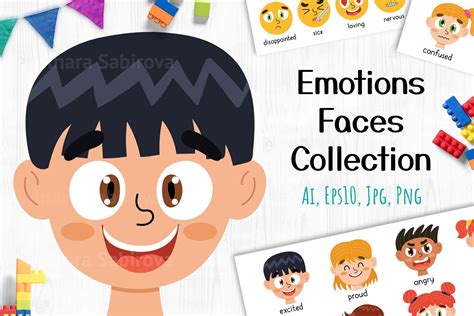 Emotions Clipart Kids Faces Emotions Clip Art Feelings Faces - Etsy