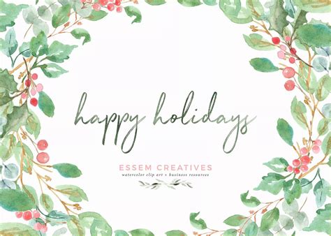 Free Business Holiday Card Templates Of Watercolor Christmas Card ...