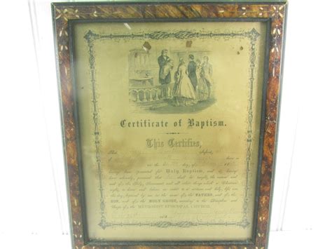 Certificate of Baptism, Framed Certificate, Official Document, Photo ...