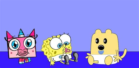 Baby Wubbzy meets Baby SpongeBob and Baby Unikitty by Owlfan13 on ...